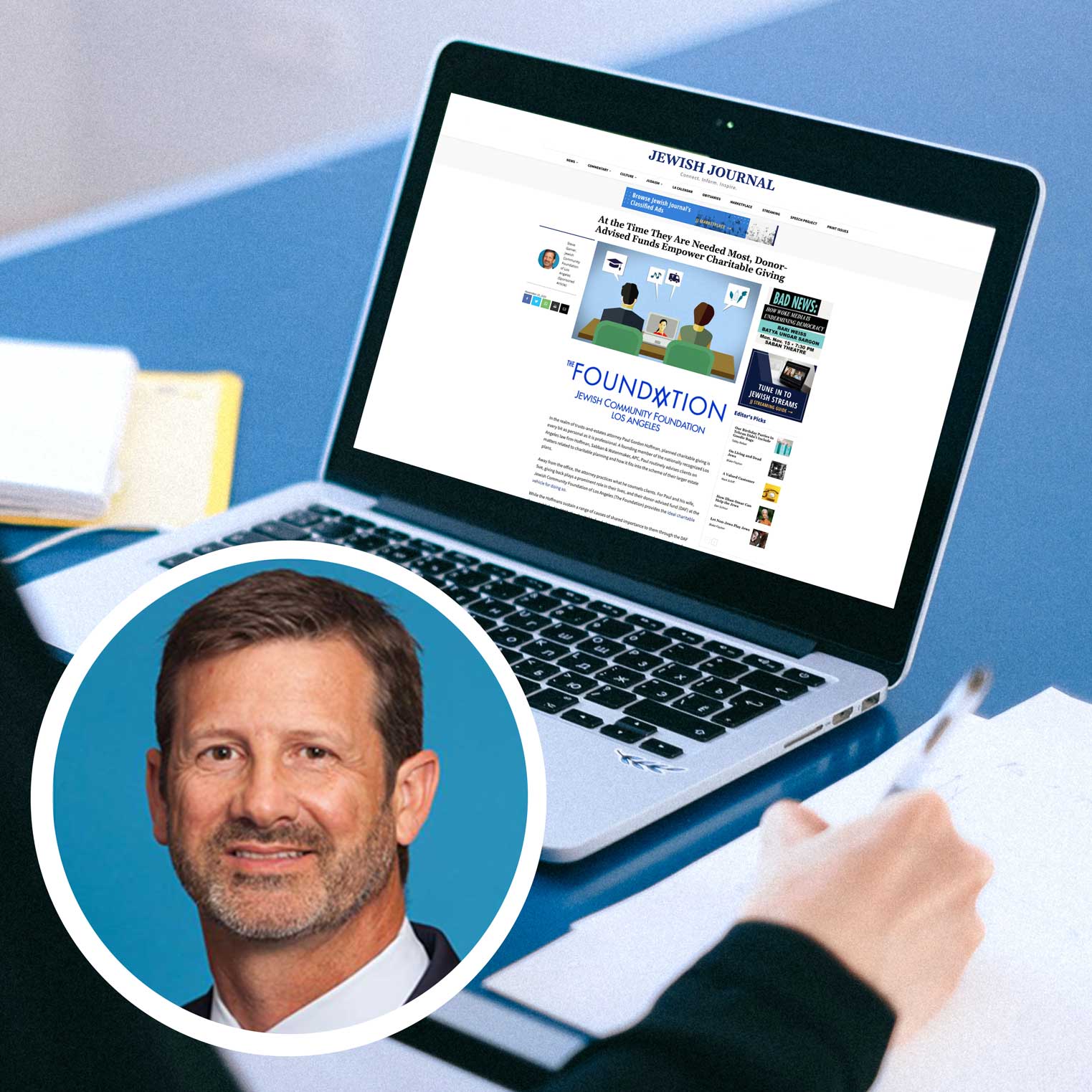 Jewish Community Foundation Steve Gamer Vice President Jewish Journal Article